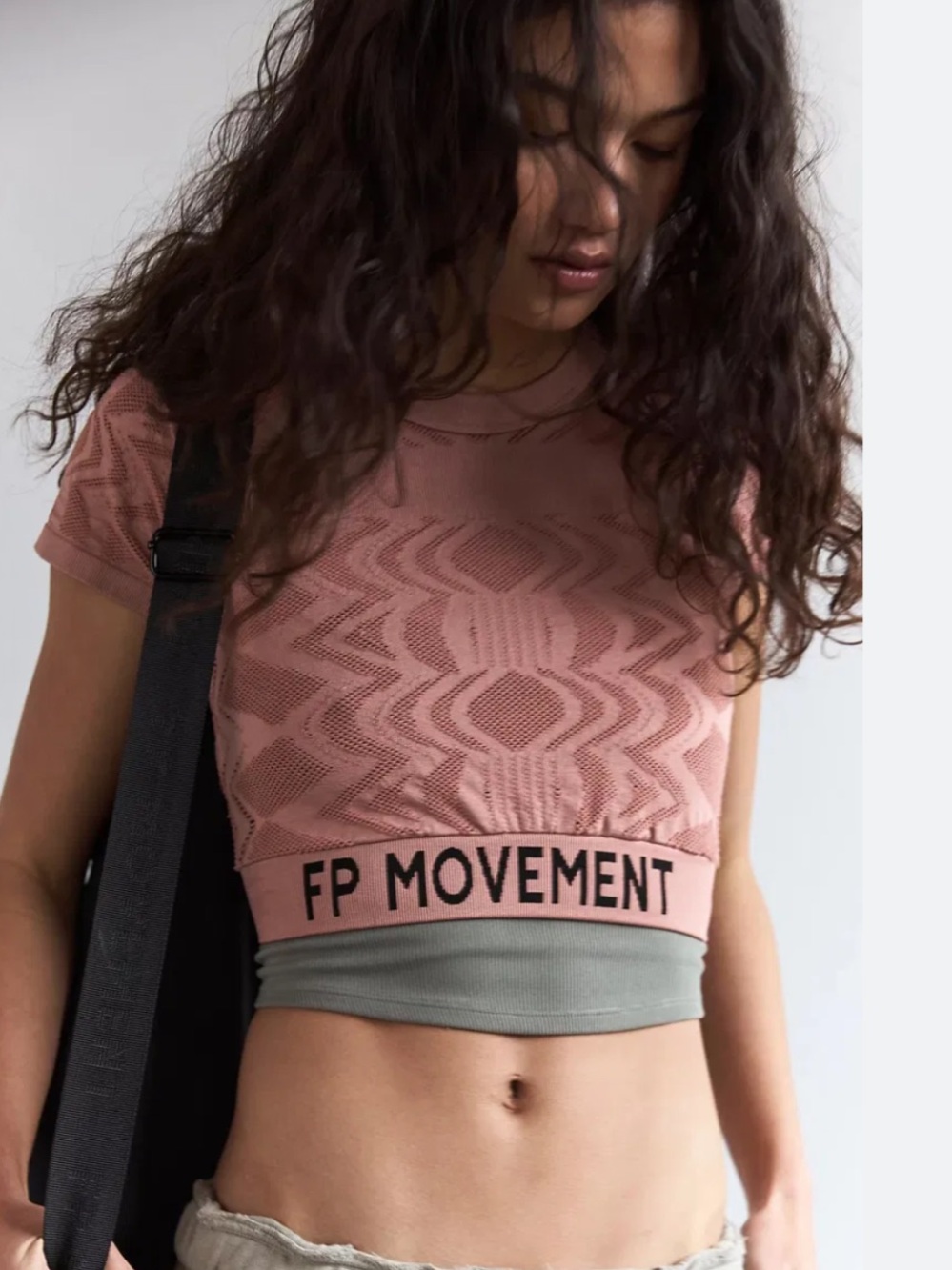 NWT FP MOVEMENT Run The Distance Baby Petal Pink Tee M/L